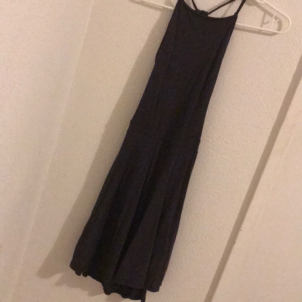 Gray backless dress